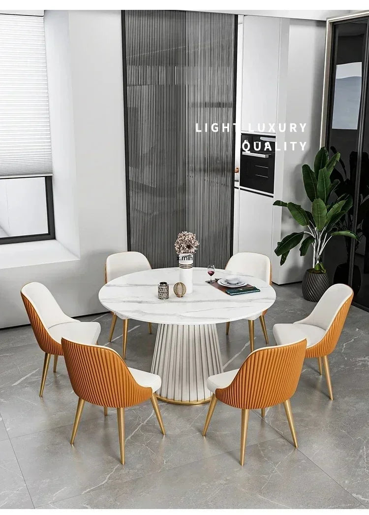 Small Apartmen Dining Table Round Center Nordic White Coffee Tables Chairs Organizer Muebles Living Room Furniture