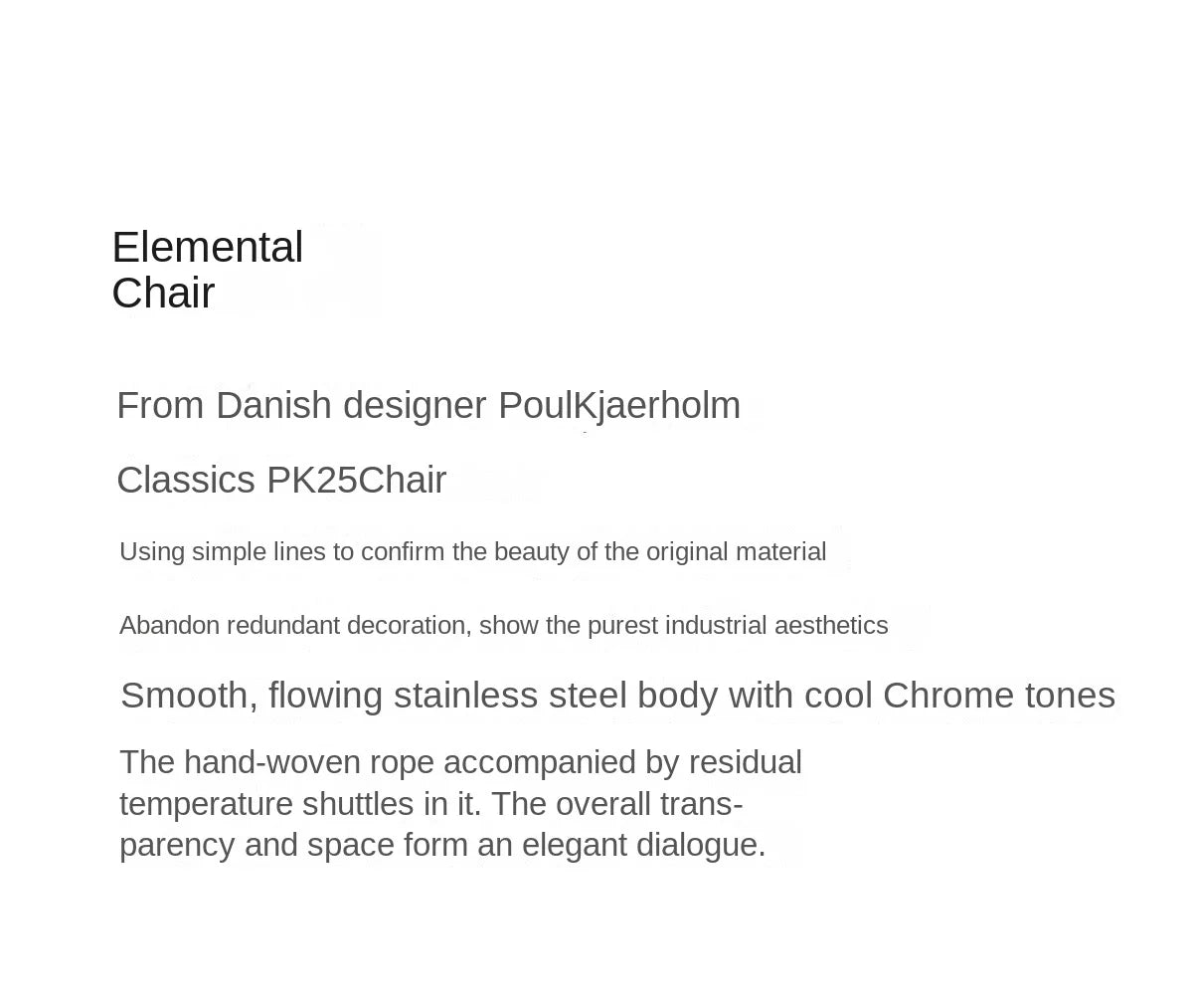 MOMO Bauhaus Single Lounge Chair Living Room Minimalist Rope Sofa Hotel Lounge Reception Chair Outdoor Woven Chair