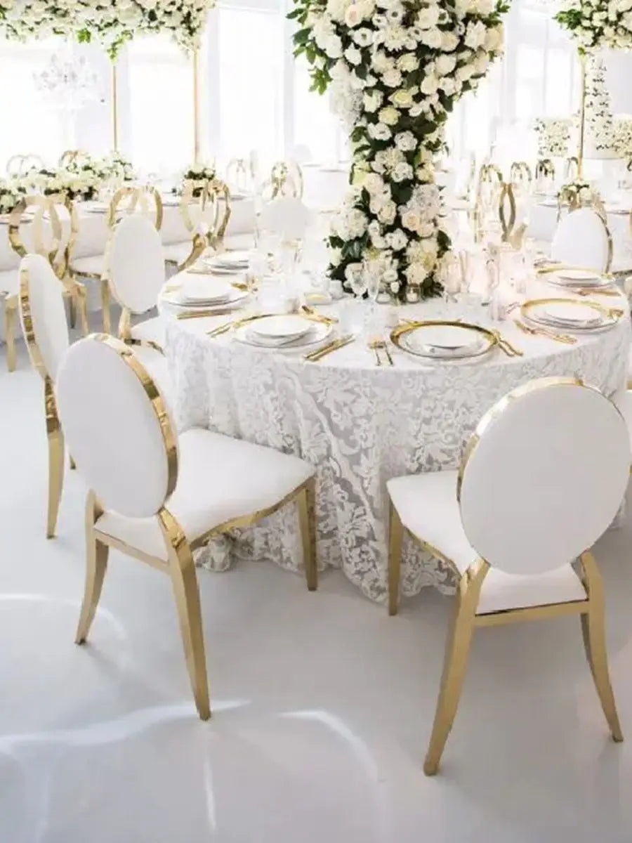 100pcs）Modern Restaurant Wedding Party Chairs plastic Stackable Hotel Gold Chiavari Chairs 1149