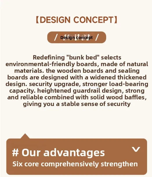 Family Parent-child Bed Space Capsule High and Low Bed Staff Bunk Bed Hotel Upper and Lower Wooden Beds