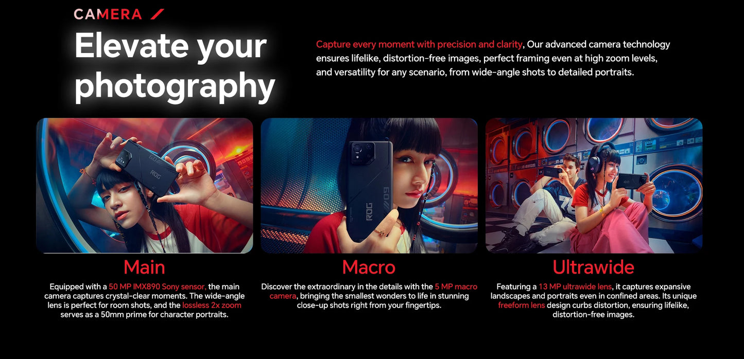 Global ROM ASUS ROG Phone 9 FE 5G Smartphone Snapdragon 8 Gen 3 6.78" 185Hz FHD+ Display 5500mAh 65W Charging Android 15 ROG 9