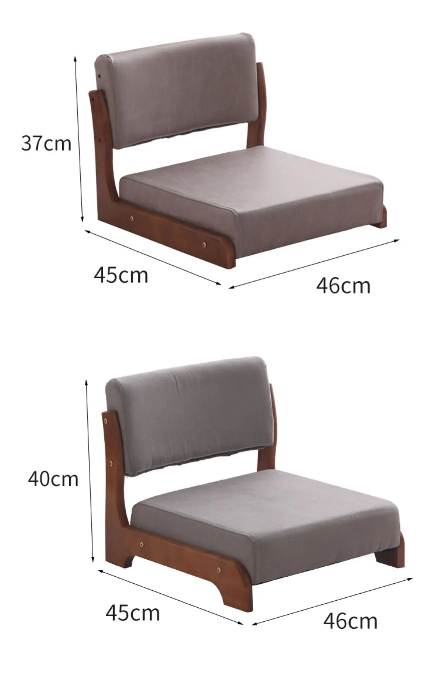 Japanese Tatami Chair Backrest Solid Wood Bed Legless Seat Bay Window Single Lazy Sofa Floor Chair Bedroom Sitting Furniture