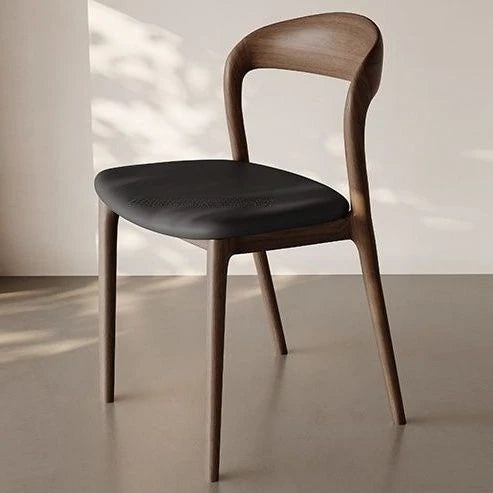 Italian Minimalist Solid Wood Dining Chair, Home Antique Style Backrest Chair, High-end Designer, Hotel Dining Study Chair