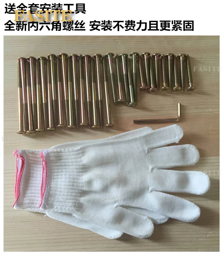 Children's splicing widened solid wood Yanbian bed simple environmentally friendly simple single bed