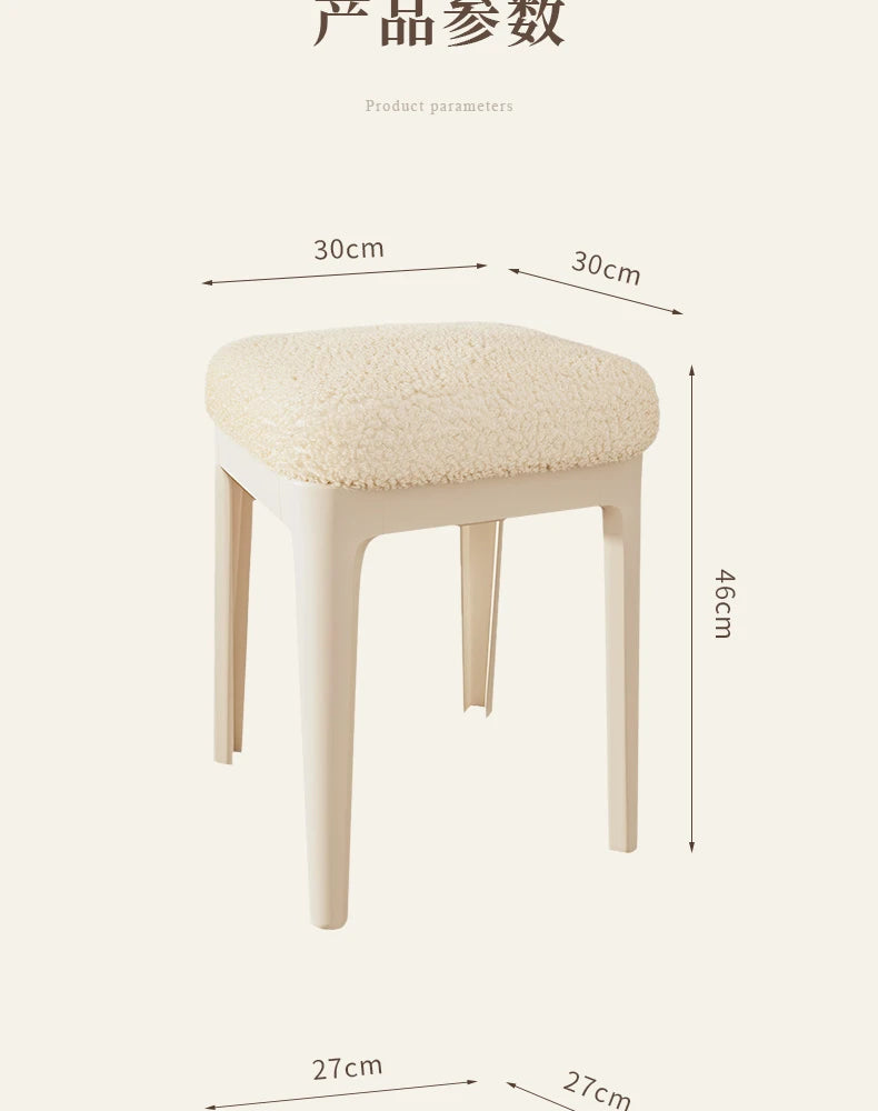 White Household Vanity Stools Small Items Luxury Living Room Ottoman Office Luxury Relaxing Sillones Modernos Home Furniture