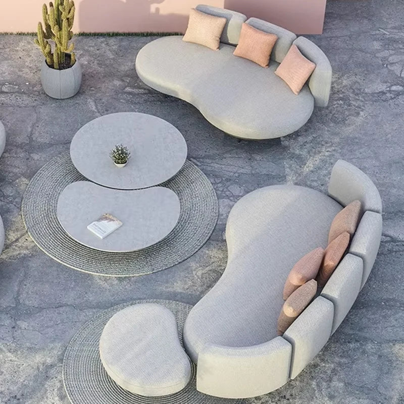 Luxury Modern Waterproof Fabric Design Aluminum Outdoor Sofa Set Garden Couch Hotel Project Patio Furniture