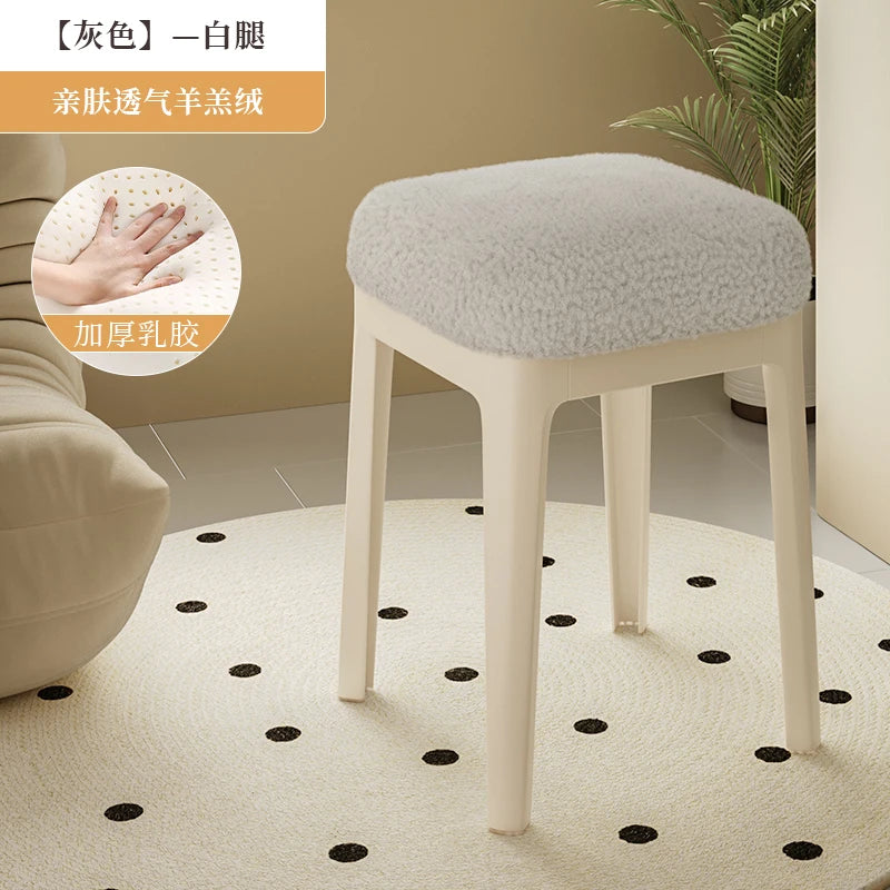 White Household Vanity Stools Small Items Luxury Living Room Ottoman Office Luxury Relaxing Sillones Modernos Home Furniture