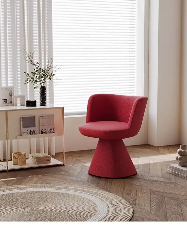 Italian Simple Dining Chair Rotable Vanity Chair Cream Style Home Bedroom Nordic Makeup Stool Hotel Reception Chair Furniture