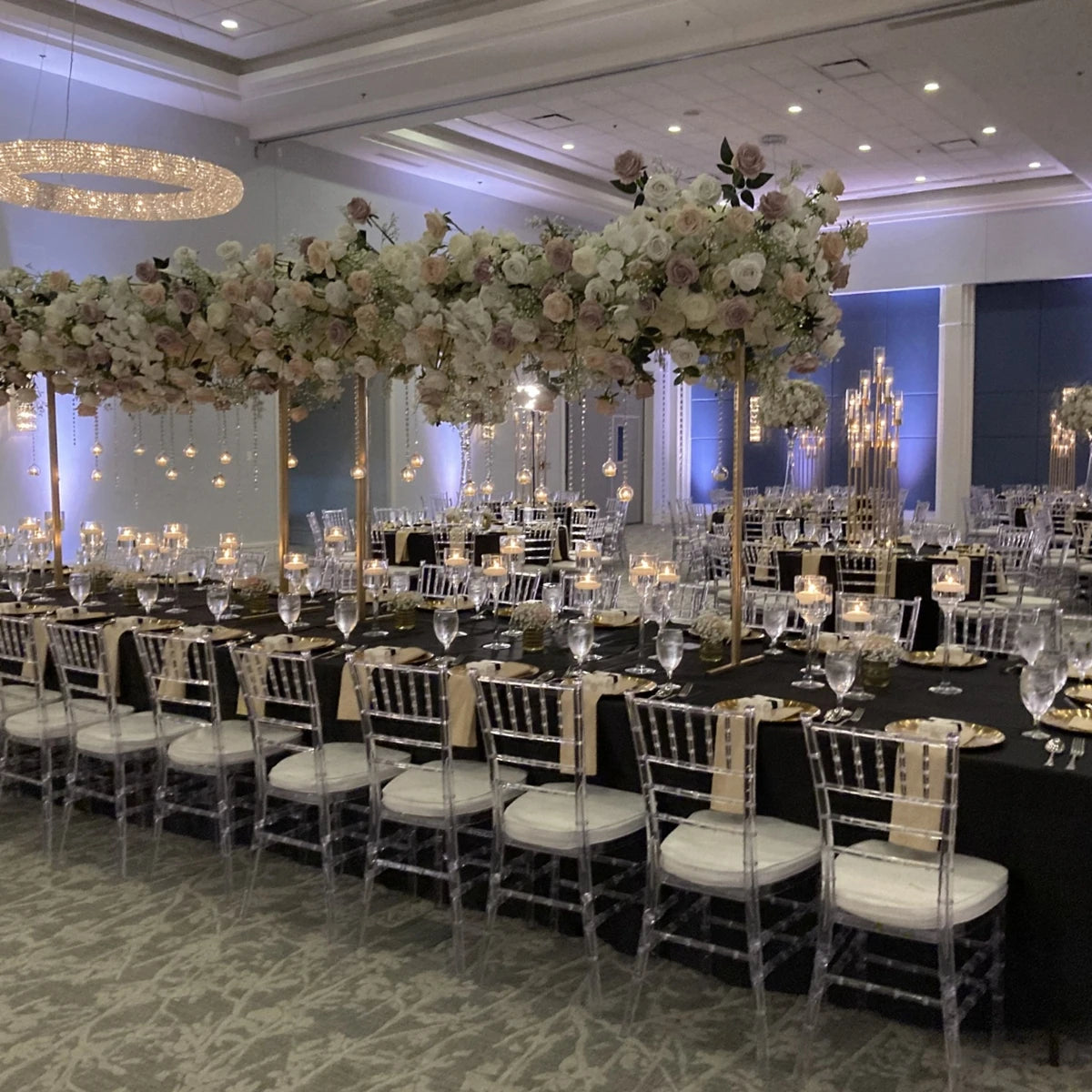 100pcs）Modern Restaurant Wedding Party Chairs plastic Stackable Hotel Gold Chiavari Chairs 1149