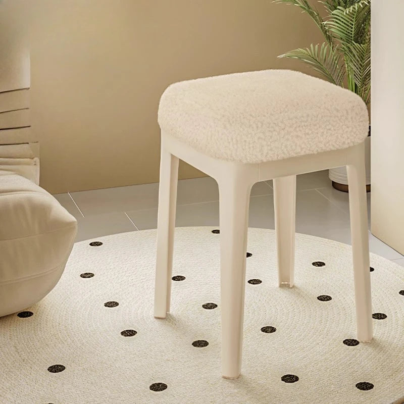 White Household Vanity Stools Small Items Luxury Living Room Ottoman Office Luxury Relaxing Sillones Modernos Home Furniture