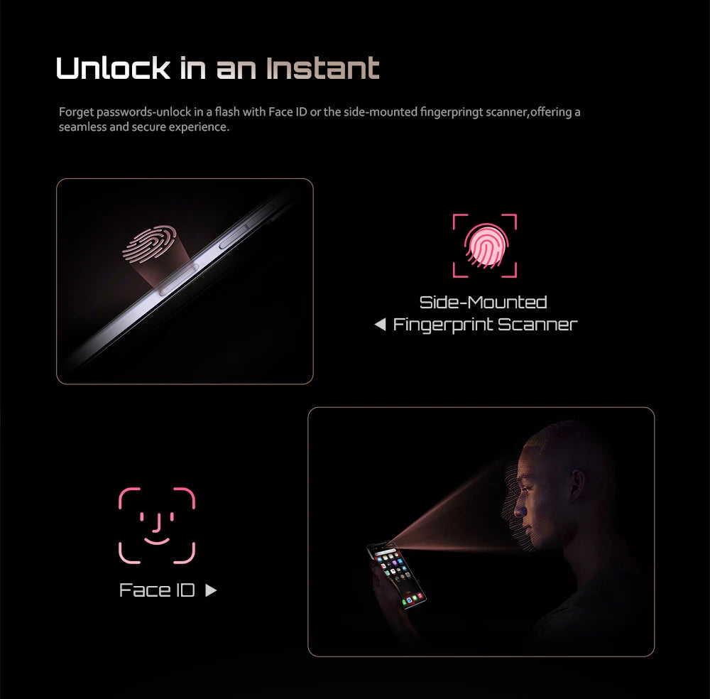 Cubot Smartphone P90,Dual Speakers,Android 15,6.88" 120Hz Display,24GB(12GB+12GB)RAM,256GB ROM,G100 Octa-core,64MP Camera,NFC