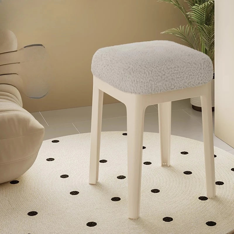 White Household Vanity Stools Small Items Luxury Living Room Ottoman Office Luxury Relaxing Sillones Modernos Home Furniture