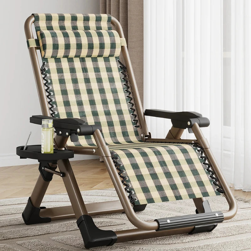 Nordic Folding Recliner Comfortable Tatami Armchair Portable Lounge Chair with Backrest Rattan Seating for Living Room