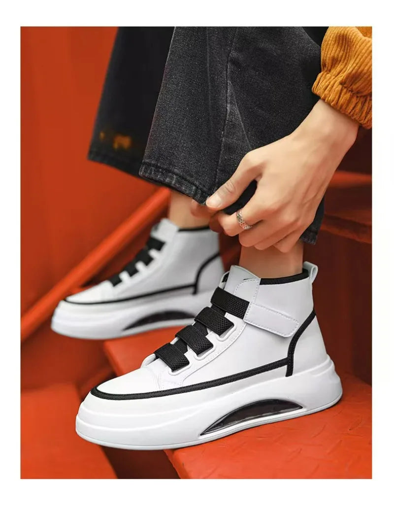High Top Men's Shoes 2025 Spring Autumn Brand White Casual Sneaker Platform Luxury Designer Men Ankle Boots zapatos para hombre