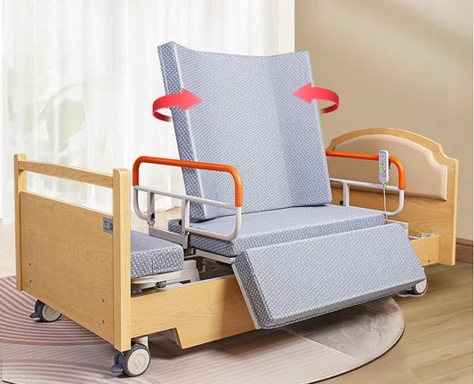 Electric rotating nursing bed Multifunctional back lift for paralyzed patients at home, suitable for remote control turning over