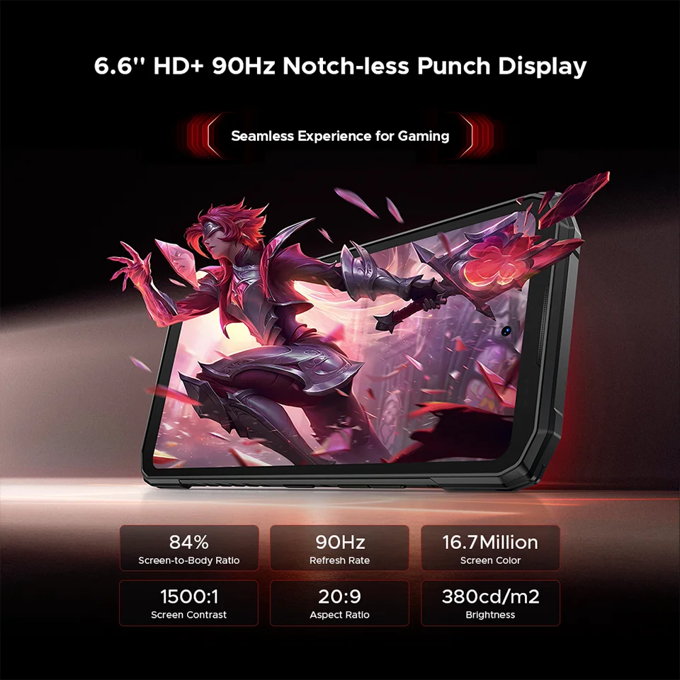 Global Version DOOGEE Blade20 Play 5G Rugged Phone 6.6” HD+ 90Hz 8GB 256GB 10300mAh Battery 50MP Camera Android 15 Mobile phone