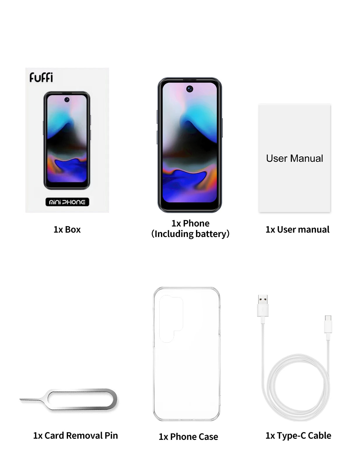 FUFFI-X7 Pro Mini Smartphone,4G Network,3.75 inch,2+16GB ROM,Android 10.0,Mobile phones,Google Play Store,2400mAh,Cellphones
