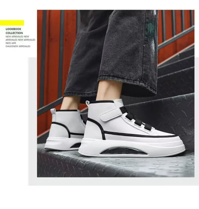 High Top Men's Shoes 2025 Spring Autumn Brand White Casual Sneaker Platform Luxury Designer Men Ankle Boots zapatos para hombre