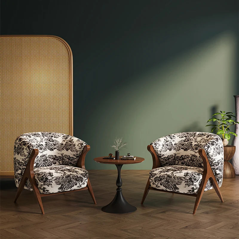 Reading Velvet Modern Chair Table Set Luxury Italian Design Hotel Armchair Bedroom Balcony Accent Sillas Nordic Furniture