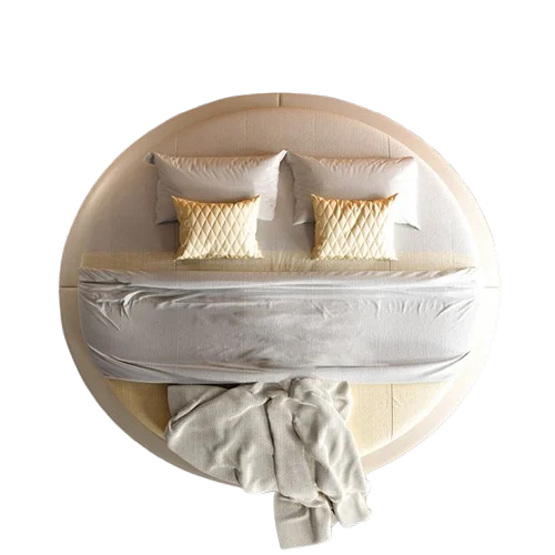 Round Create Designer Bed Unique King Size Double Light Luxury Wedding Bed Fashionable High Quality Cama De Casal Beds Furniture