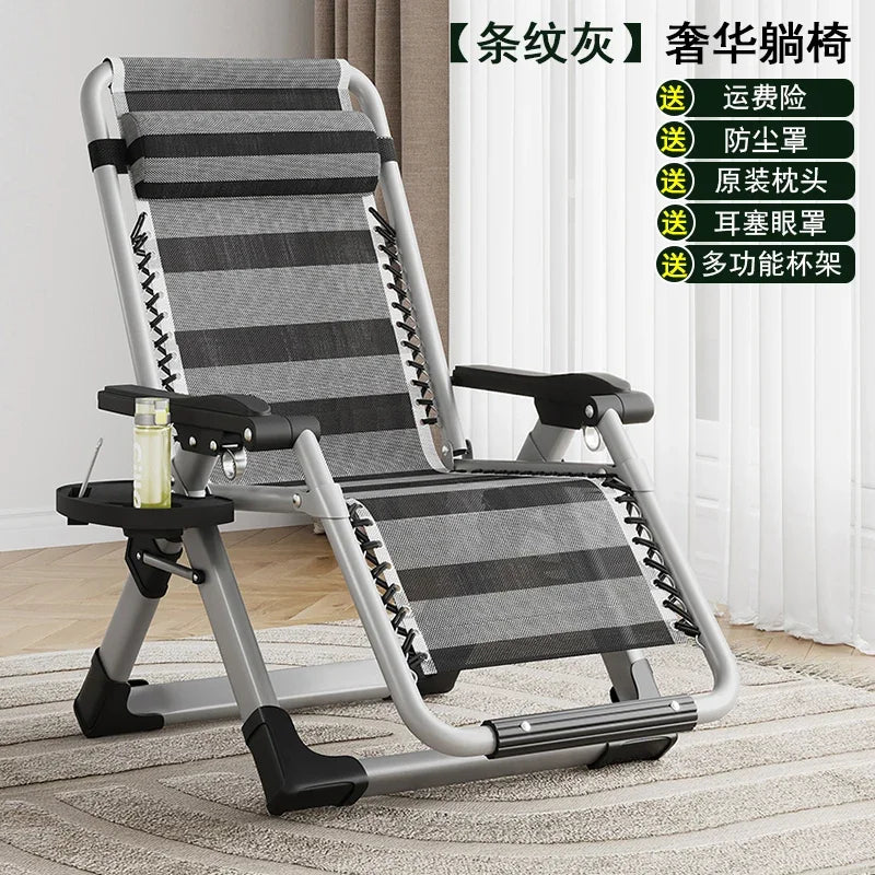 Nordic Folding Recliner Comfortable Tatami Armchair Portable Lounge Chair with Backrest Rattan Seating for Living Room