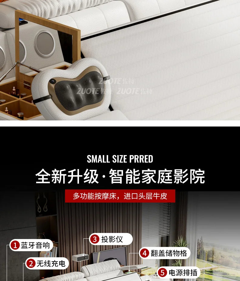 Unique Double Bed Aesthetic Elastic Adjustable King Size Beds Bedroom Tatami Camas De Casal De Luxo Furniture Decoration