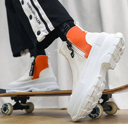 Man Sports Shoes Spring Autumn Canvas Sneaker Boots for Men Platform Footwear Original Deals High Quality Low Price Offers Offer