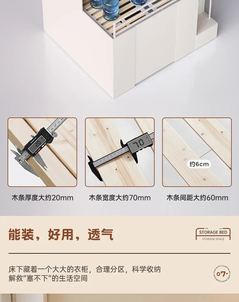 Multi-functional combination closet integrated bed