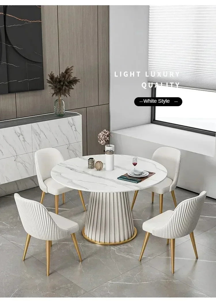 Small Apartmen Dining Table Round Center Nordic White Coffee Tables Chairs Organizer Muebles Living Room Furniture
