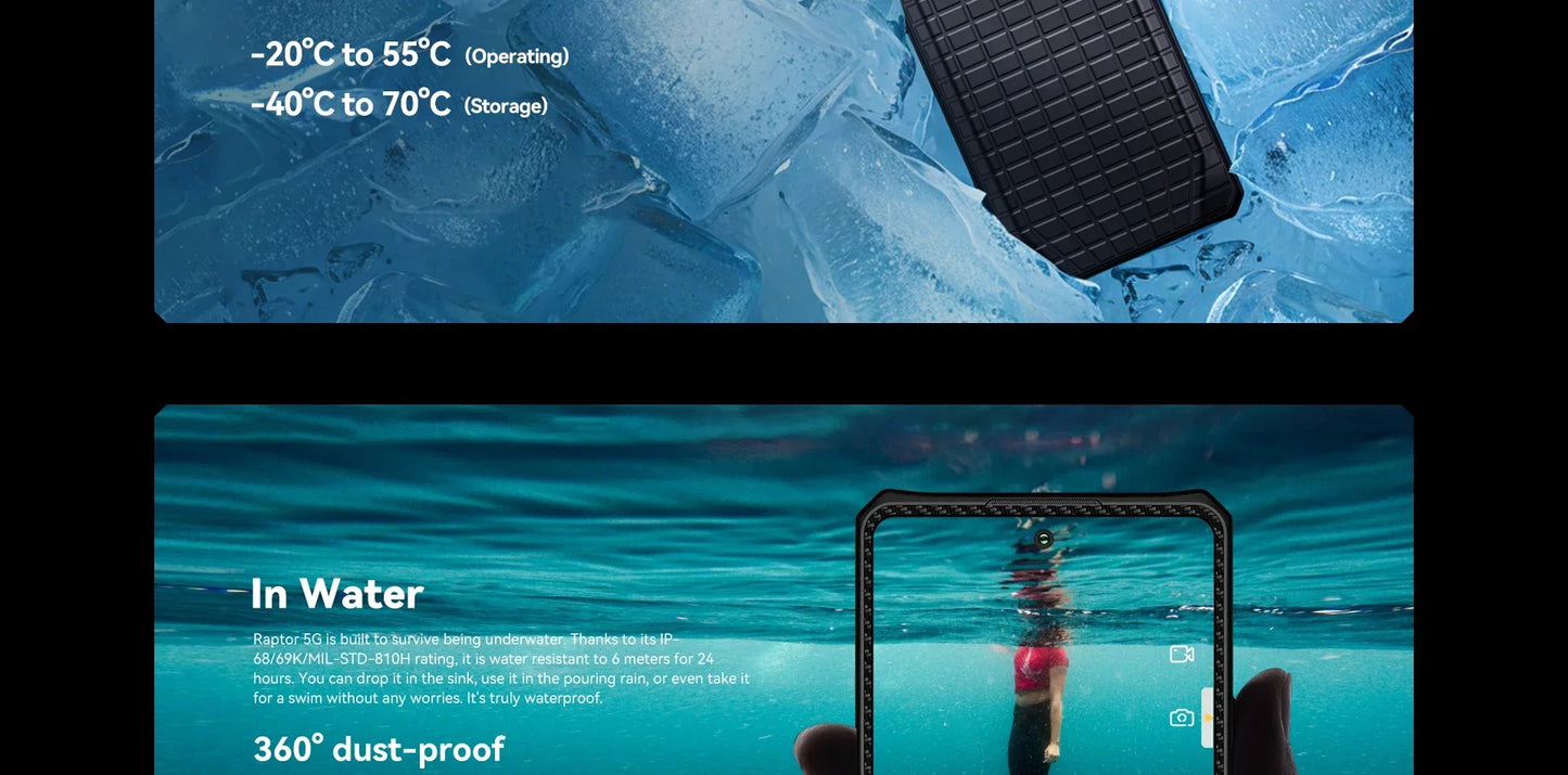 IIIF150 Raptor 5G Rugged Machine 6.78'' 120Hz AMOLED Display 10000mAh 16GB+512GB 50MP UltraThin Rugged Celular Android 14 65W
