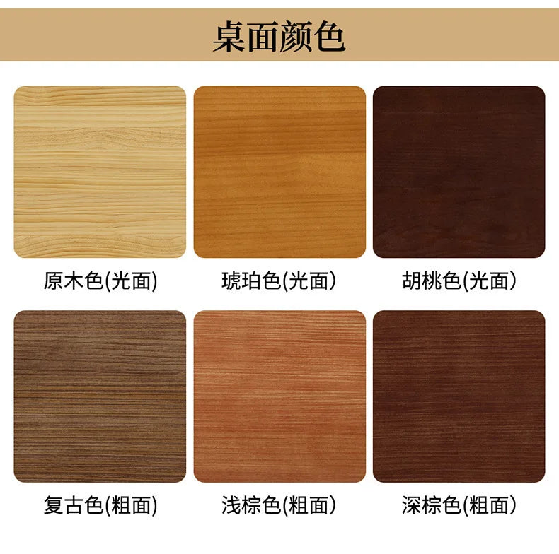 Solid Wood Table Rectangular Commercial Hotel Restaurant Dining Table Chair Combination Canteen Staff Dining Simple Muebles