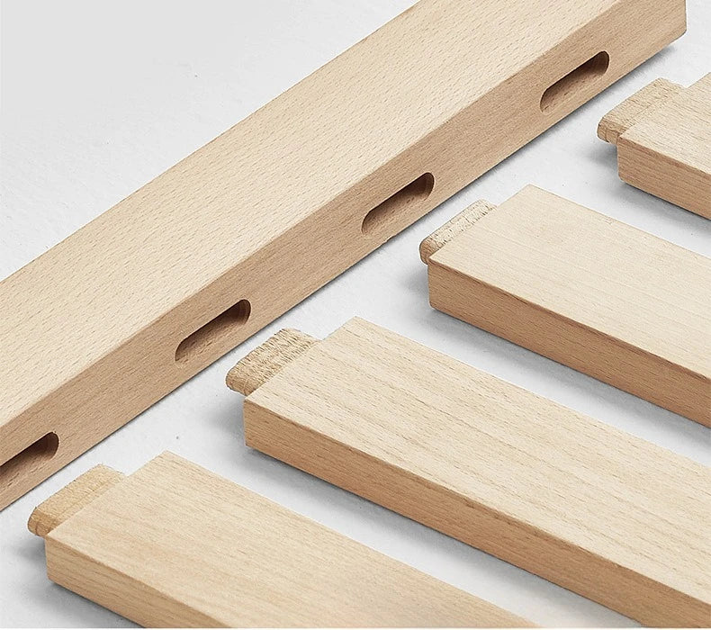 Cream Wind Tatami Floor To Ceiling Bed Master Bedroom Bed Light Luxury Fabric Logue Bed Minimalist Modern Luxury Bed 245cm Beds