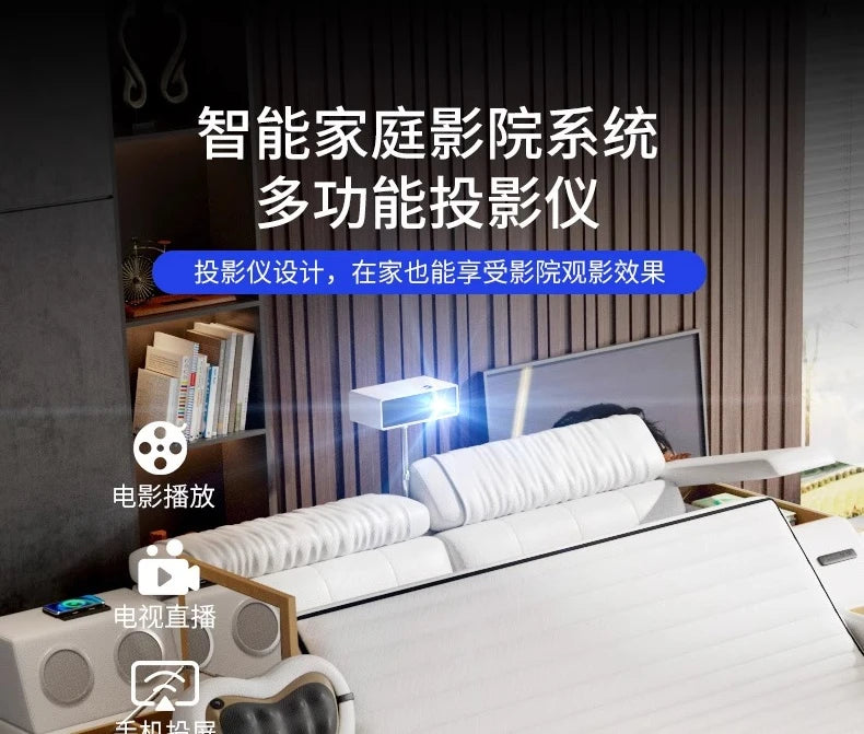 Unique Double Bed Aesthetic Elastic Adjustable King Size Beds Bedroom Tatami Camas De Casal De Luxo Furniture Decoration