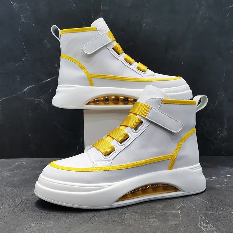 High Top Men's Shoes 2025 Spring Autumn Brand White Casual Sneaker Platform Luxury Designer Men Ankle Boots zapatos para hombre
