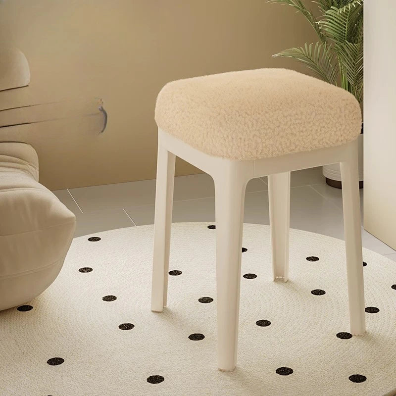 White Household Vanity Stools Small Items Luxury Living Room Ottoman Office Luxury Relaxing Sillones Modernos Home Furniture