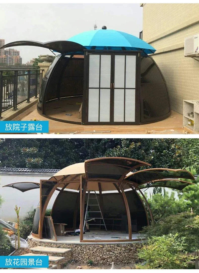 The product can be customized.Outdoor courtyard pavilion, round European style hotel, resort scenic villa,