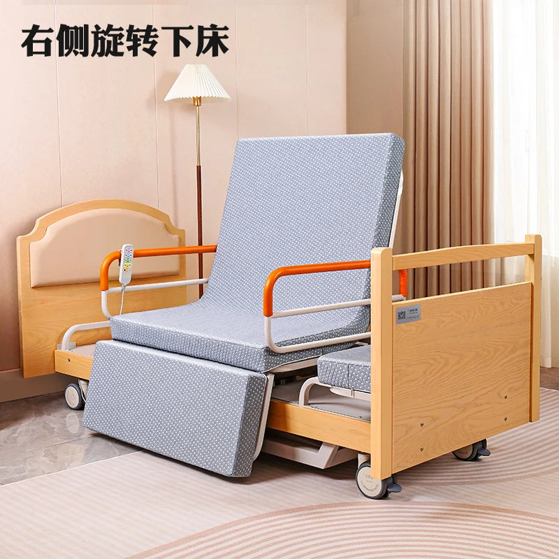 Electric rotating nursing bed Multifunctional back lift for paralyzed patients at home, suitable for remote control turning over