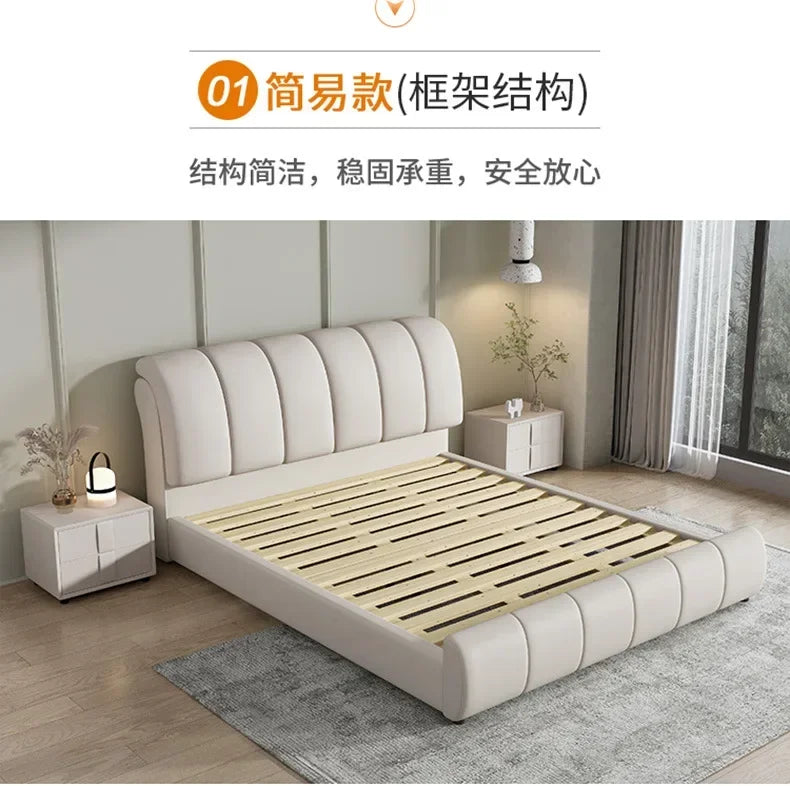 Luxury Nordic Double Bed Organiser Drawers Multifunctional Bedroom Bed Queen Size Cama Elastica Pula Pula Home Furniture