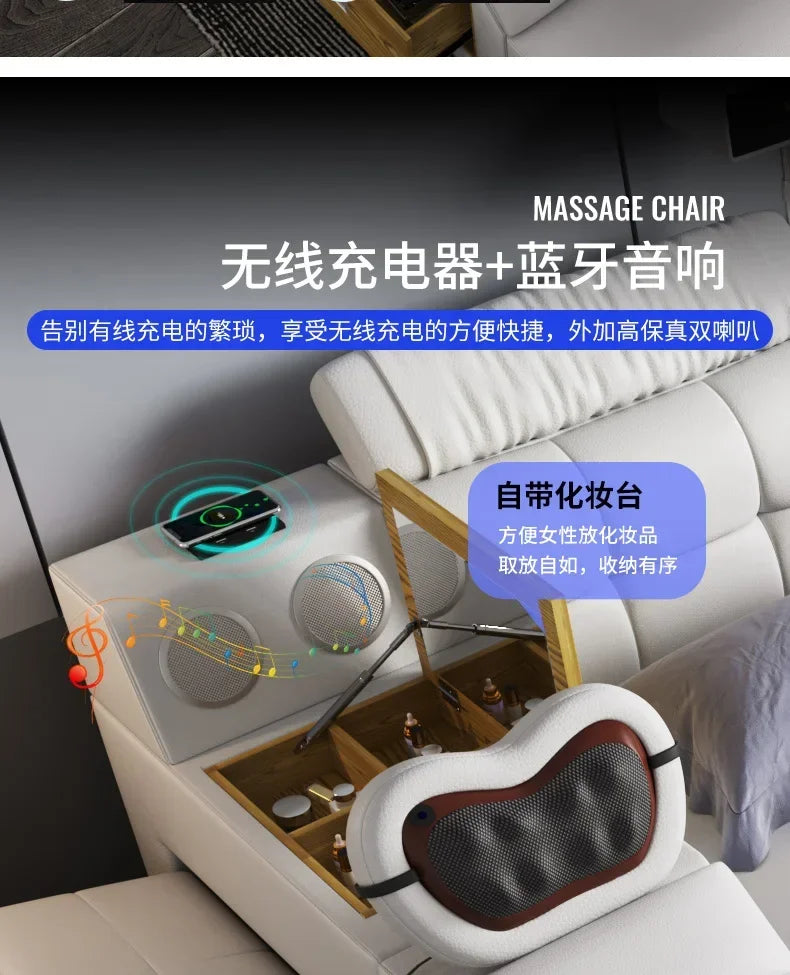 Queen Size Storage Double Bed Aesthetic Nordic Master Modern King Double Bed Multifunctional Smart Cama Casal Room Furniture