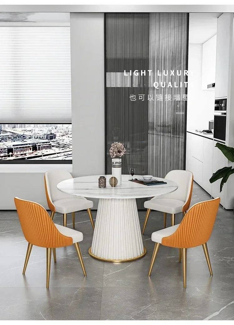 Small Apartmen Dining Table Round Center Nordic White Coffee Tables Chairs Organizer Muebles Living Room Furniture