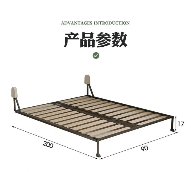 European Murphy Bed With Closet Organizer Drawers Full Size Bed Space-Saving Sleeping Salon Letto Matrimoniale Unique Furniture