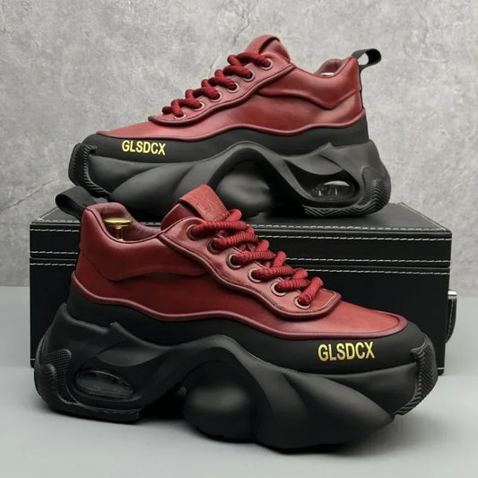 Men's Sneakers 2025 Spring Autumn Fashion Casual Shoes Comfort Platform Running Shoes Luxury Height Increased Vulcanize Footwear
