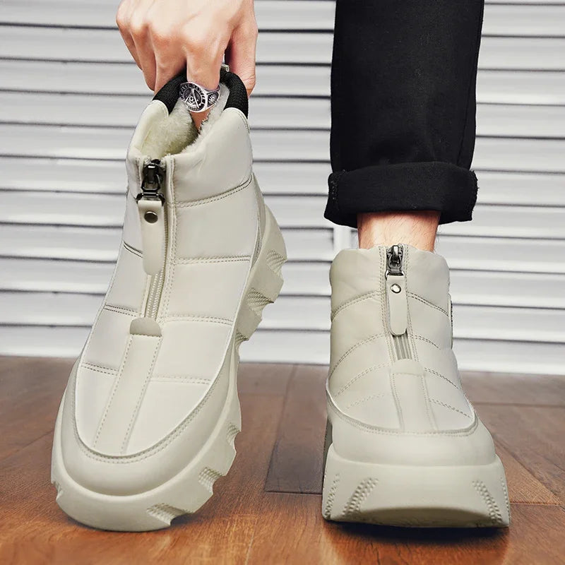 Ankle Boots Snow Thick Bottom Winter Boots for Men Men's Sneakers Non-Slip Soft and Comfortable Cotton Wear-resistant Fashion