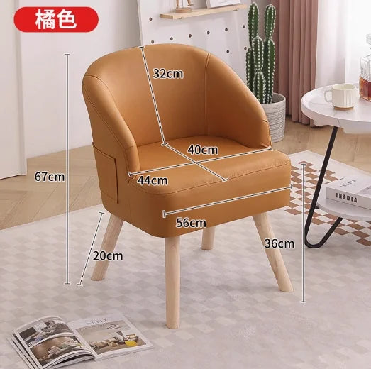 Small Leisure Single Sofa Chair Living Room and Bedroom Seat Balcony Reception Chair Hotel Lounge Chair Cozy Guest Seating