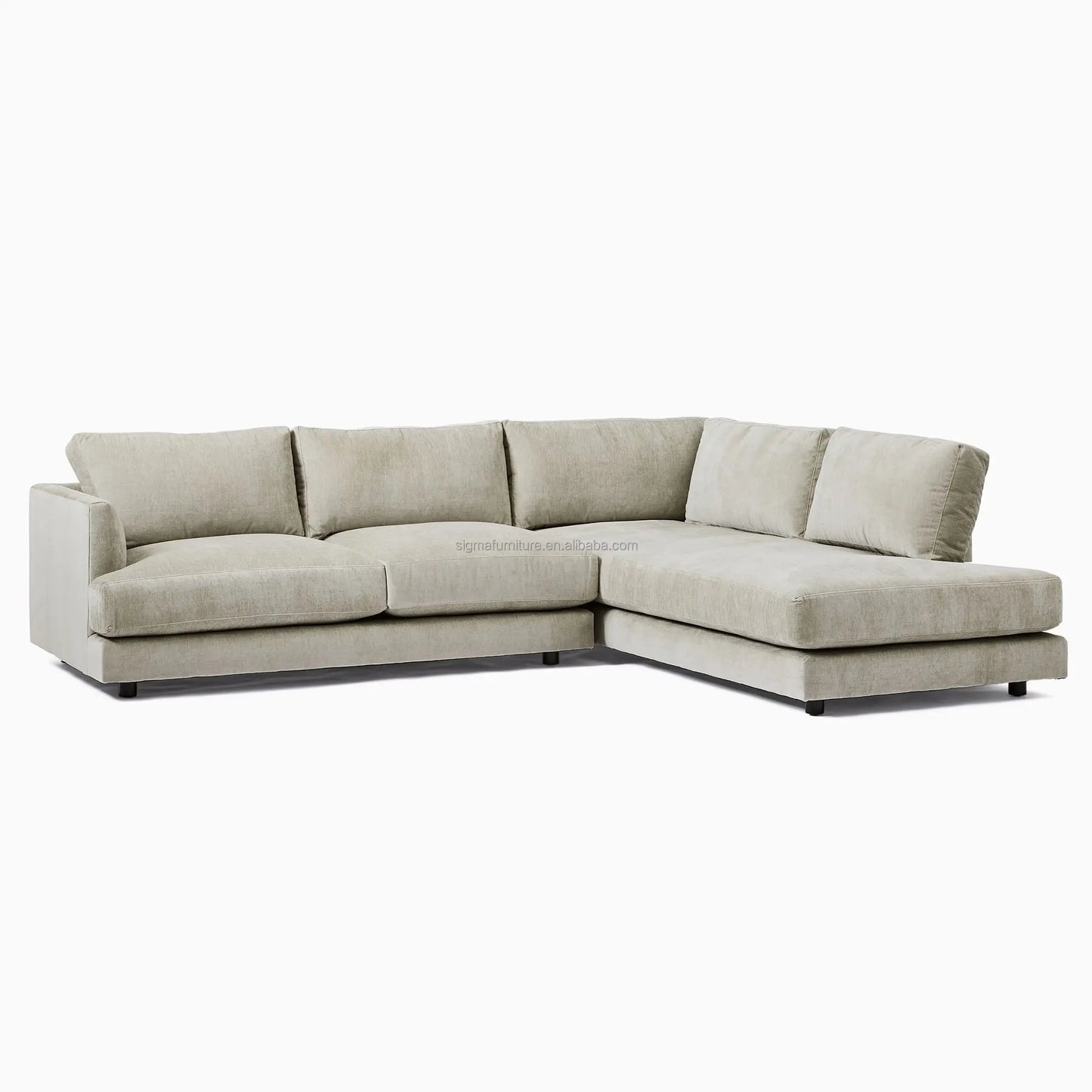 Modern Style Hotel Reception Salon Sofa Home Furniture Chaise Sectional 2 Piece U Shape Living Room Sofas