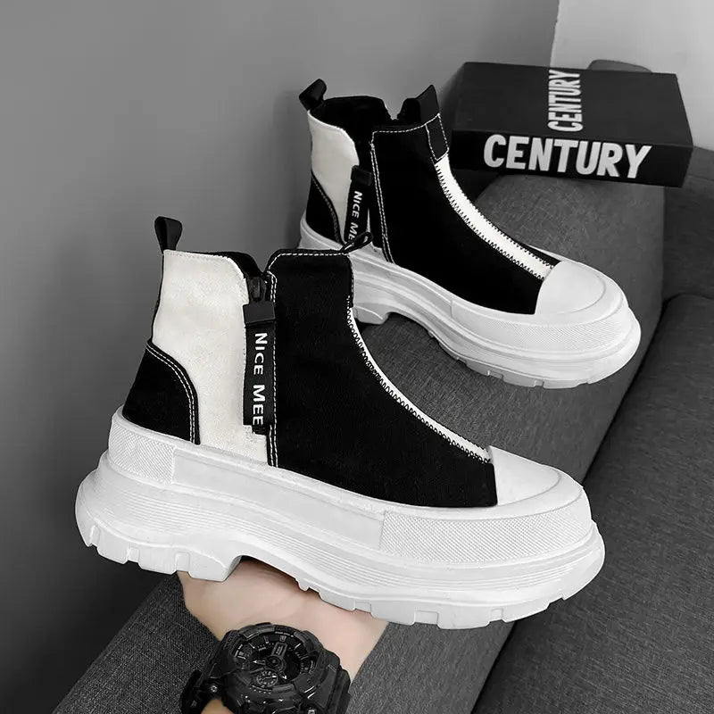 Man Sports Shoes Spring Autumn Canvas Sneaker Boots for Men Platform Footwear Original Deals High Quality Low Price Offers Offer