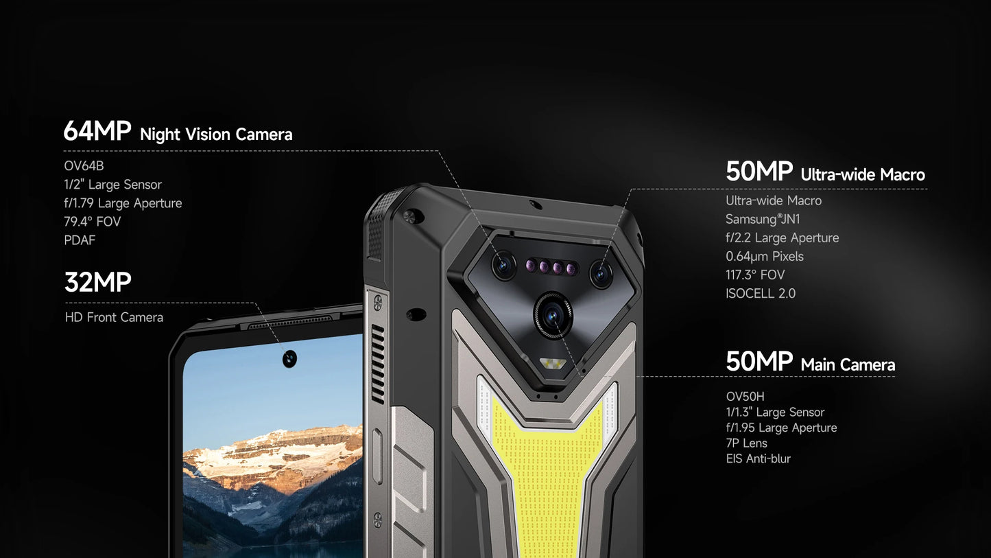 【World Premiere】Ulefone Armor 34 Pro 5G AI Rugged Phone 25500mAh Up to 32GB+512GB Built-in Projector 120Hz 6.95" NFC Smartphone