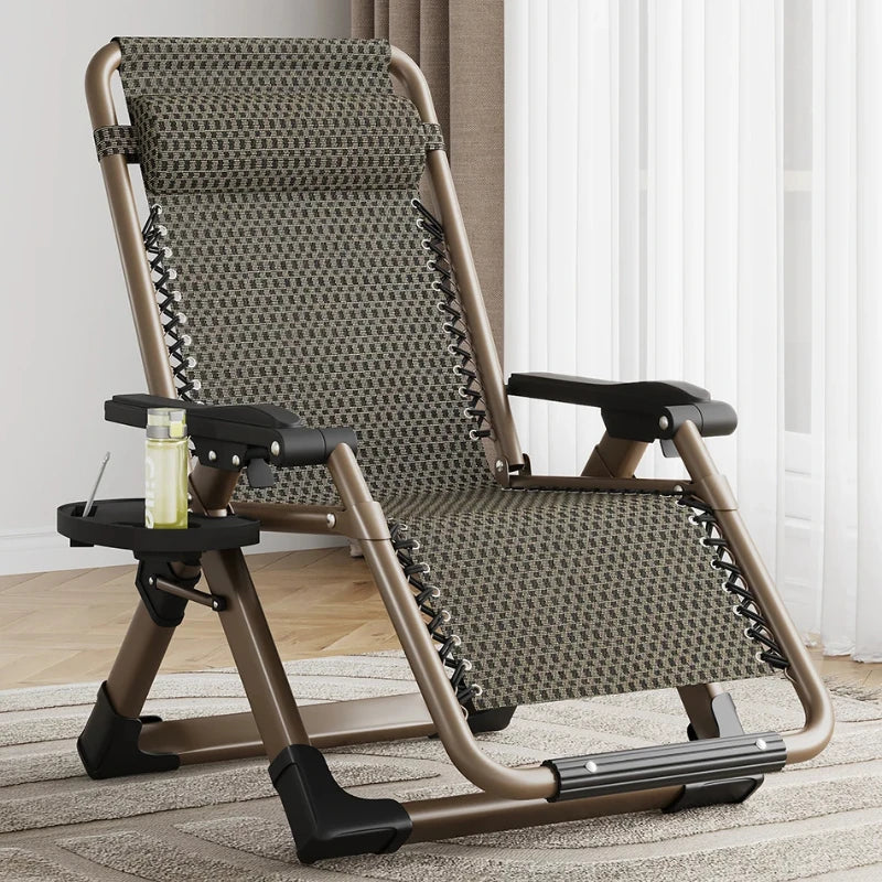 Nordic Folding Recliner Comfortable Tatami Armchair Portable Lounge Chair with Backrest Rattan Seating for Living Room