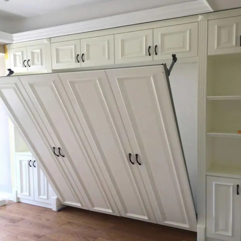Invisible bed with wardrobe integrated multi-functional household small apartment double Murphy folding study wall bed combinati