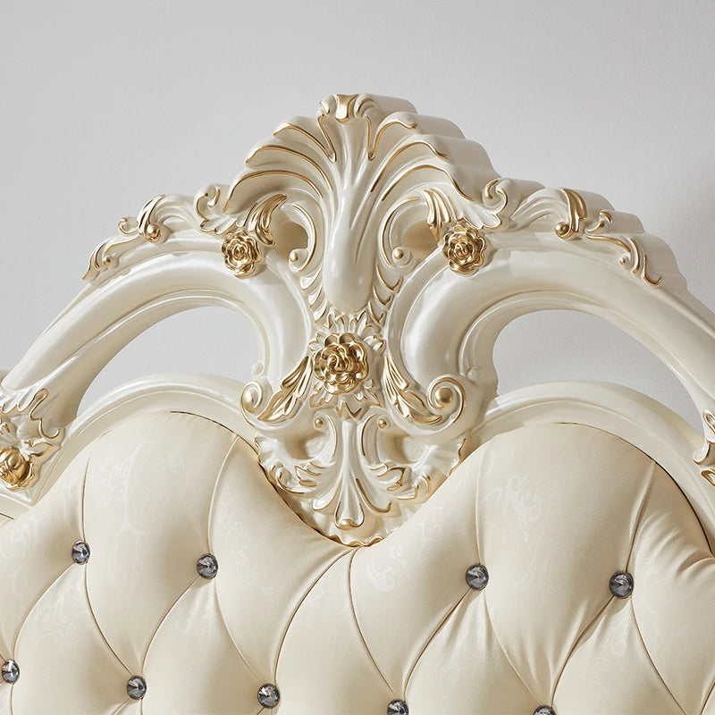 European Bedroom Massage Bed Design Frame Luxury Double Bed Princess Sleeping Platform Safe Sofa Headboards Cama Home Furniture